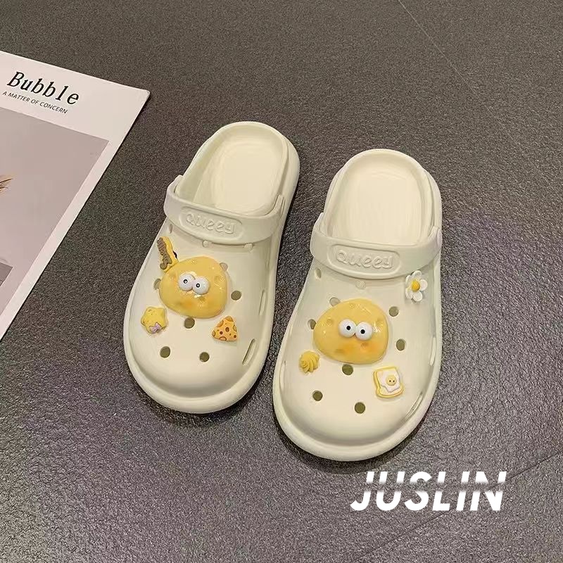 JUSLIN dép nữ dép cross dép bánh mì nữ dép bánh mì nữ 2023 NEW 071708