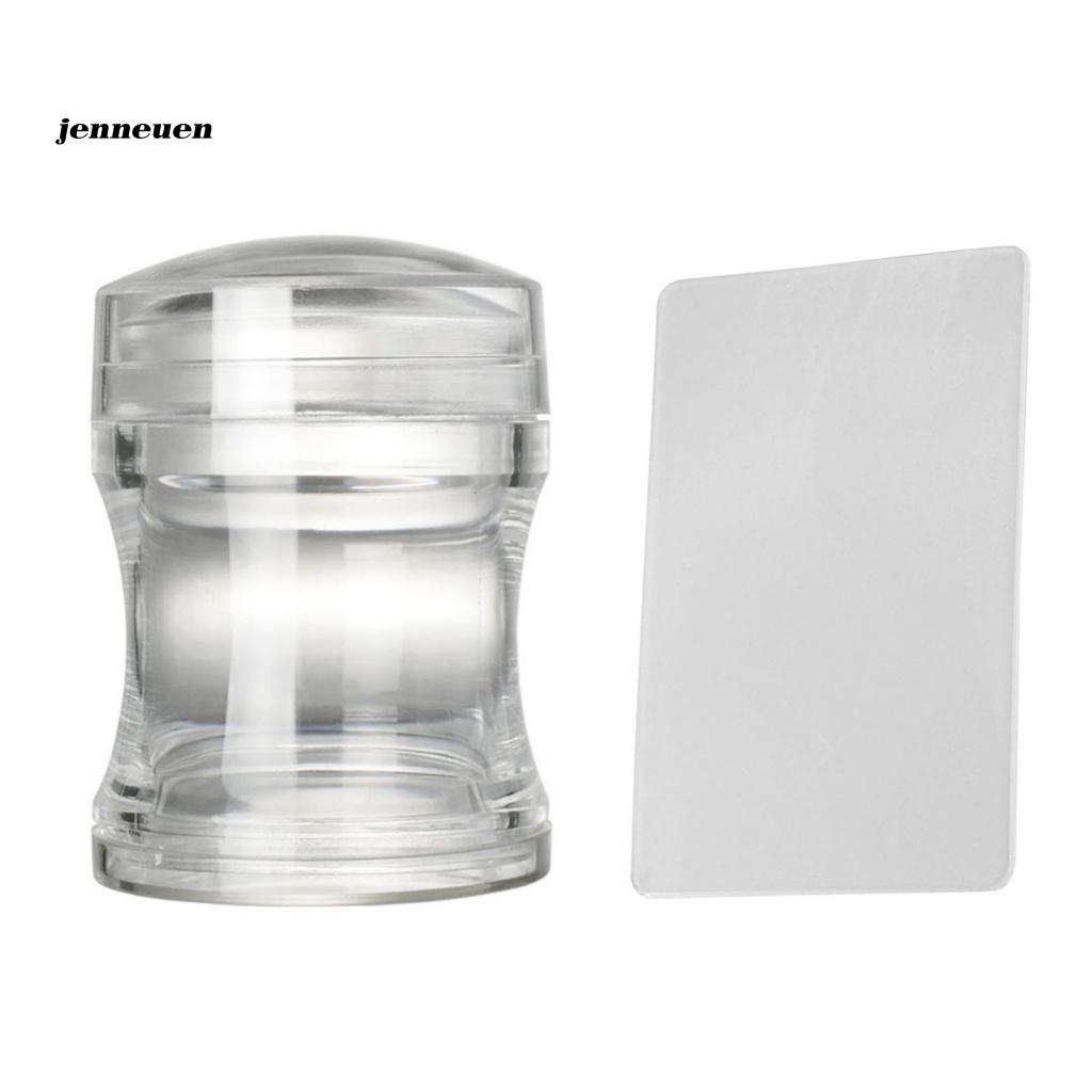 Dụng Cụ Đóng Dấu Trang Trí Móng Tay Bằng Silicon Trong Suốt Đầu Đơn Tiện Dụng