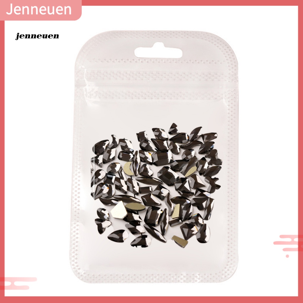 Set 100 Hạt Cườm Đá Phẳng Mini Trang Trí Móng Nghệ Thuật Thời Trang