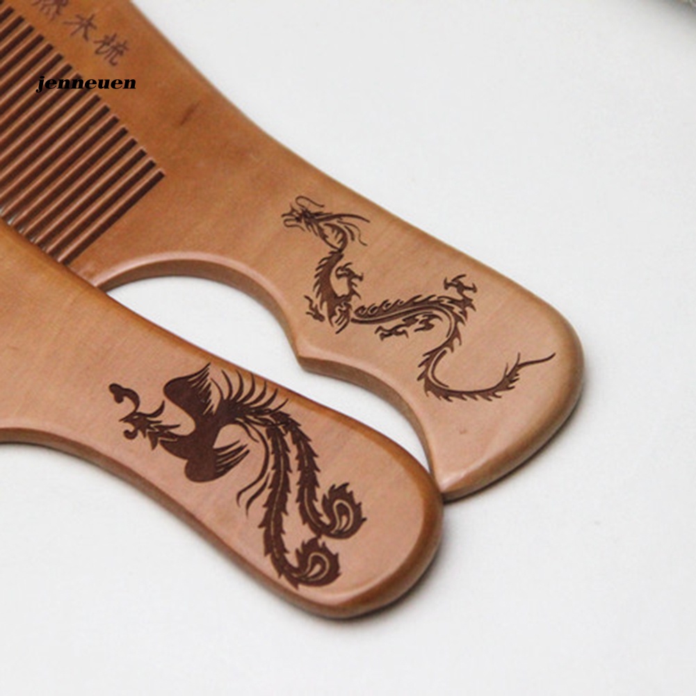 Lược Gỗ Đào Chải Tóc Mát Xa Da Đầu Chống Tĩnh Điện