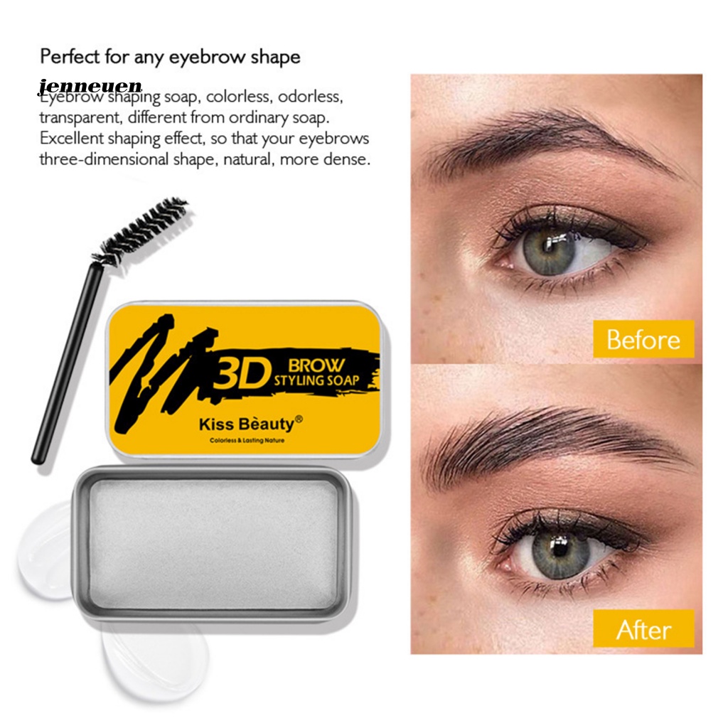 Xà Phòng Gel Tạo Kiểu Lông Mày Tự Nhiên 10g Kèm Cọ Tiện Dụng