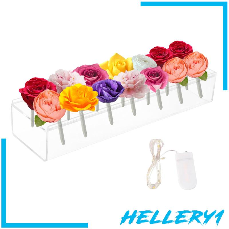 Lọ Hoa Bằng Acrylic Có Đèn LED Kèm Giá Đỡ Trang Trí Nhà Cửa / Tiệc Cưới