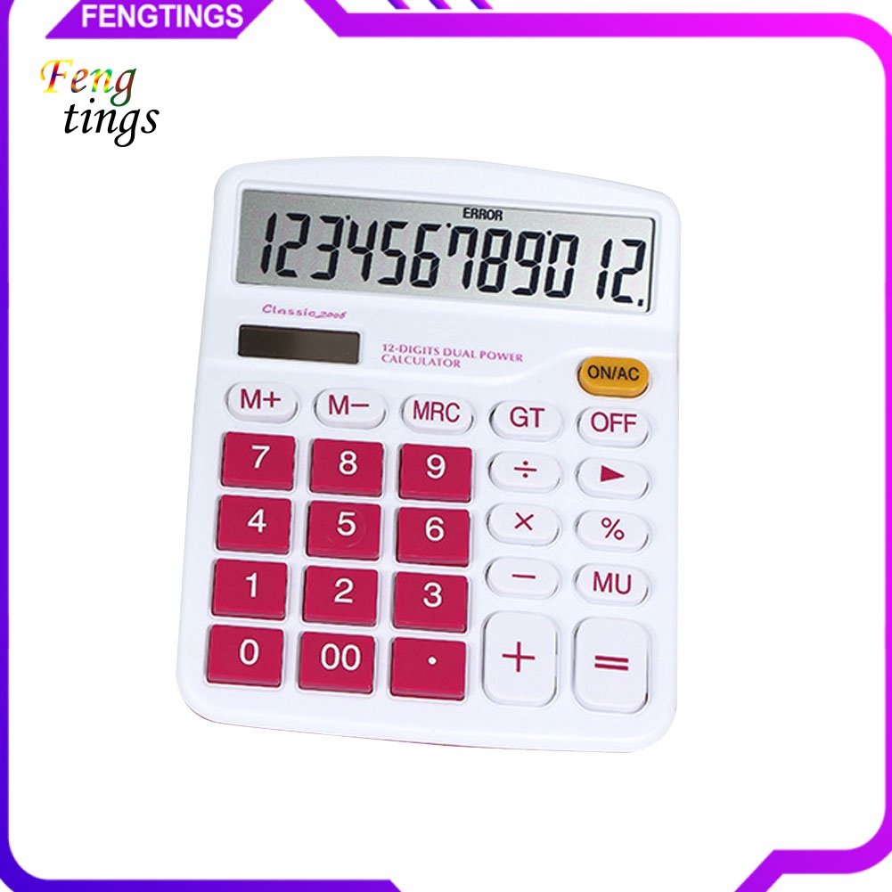 Máy Tính 12 Chữ Số Sử Dụng Năng Lượng Mặt Trời