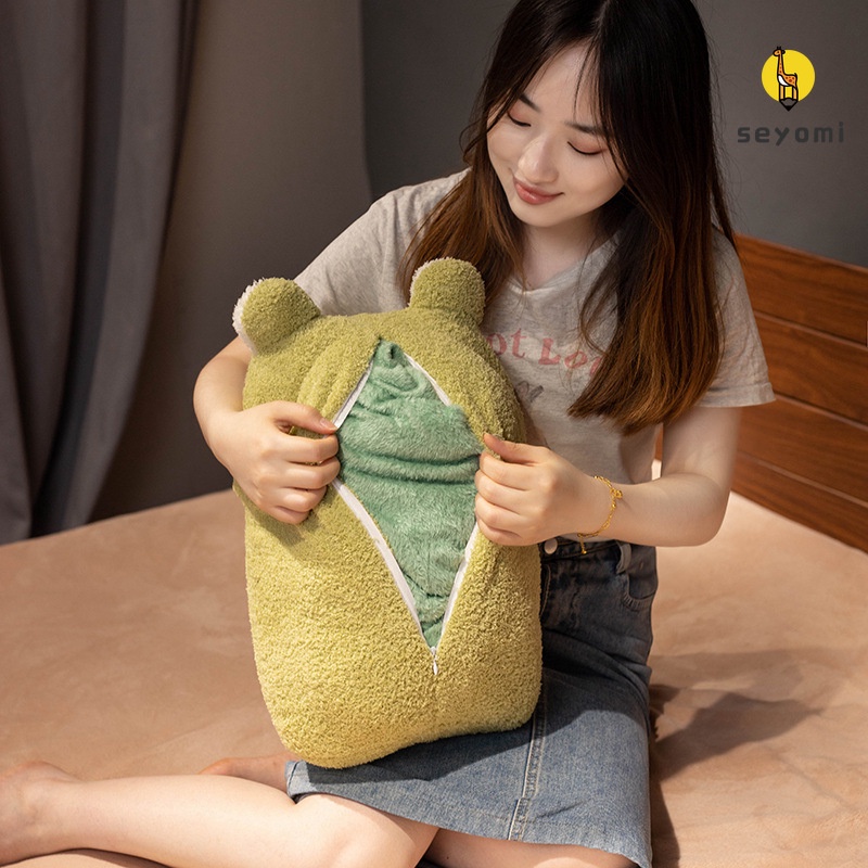 Chăn Gối Ngủ Hình Gấu Trúc 2 Trong 1 Nhồi Bông Dễ Thương Cho Bé
