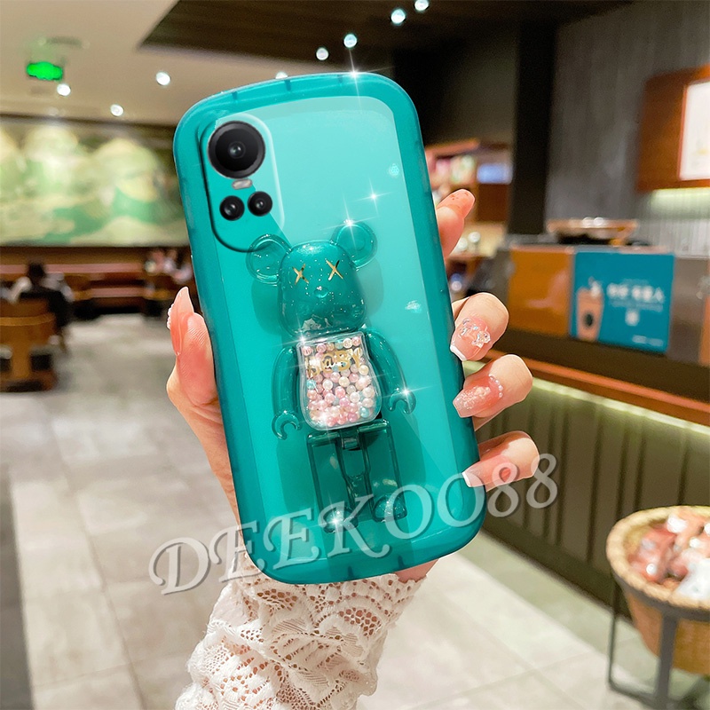 Ốp Điện Thoại Mềm Có Giá Đỡ Hình Gấu Cho OPPO Reno10Pro + Reno10 Pro Plus Pro + 5G 4G 2023 Reno 10 10Pro