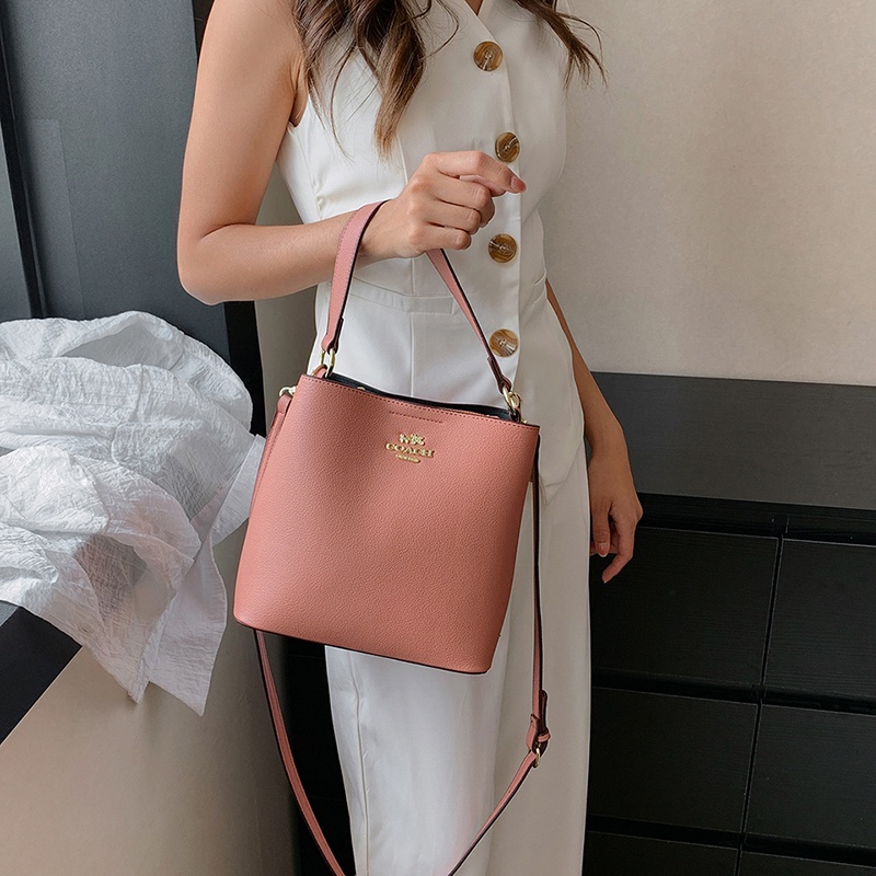 Túi Đeo Chéo Nữ Coach Da PU Xô Đeo Vai đi Học đi Chơi Phong Cách Hàn Quốc