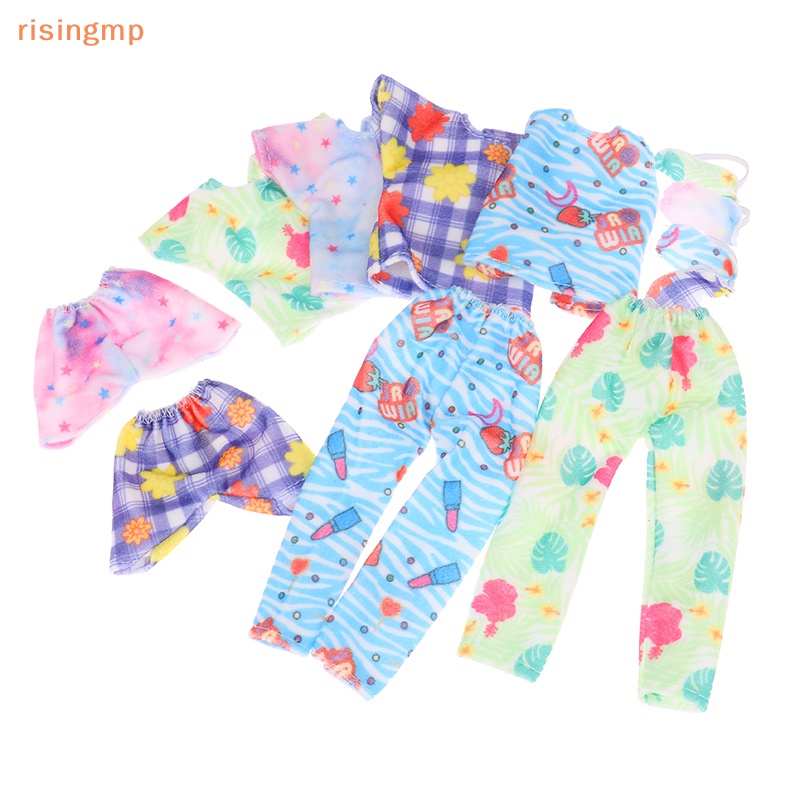 1 Bộ Đồ Ngủ Búp Bê Thủ Công Gồm Áo + Quần + Mắt Mặc Hàng Ngày Cho Bé Gái