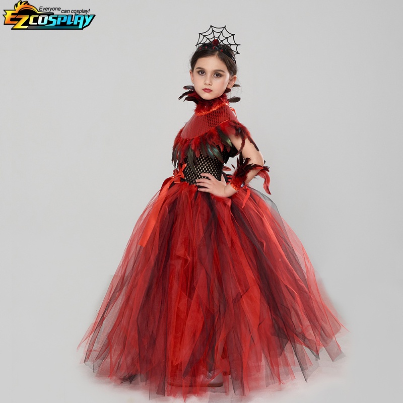 Trang Phục Hóa Trang Halloween Nhân Vật Phù Thủy Nhện 2023 Cho Bé Gái
