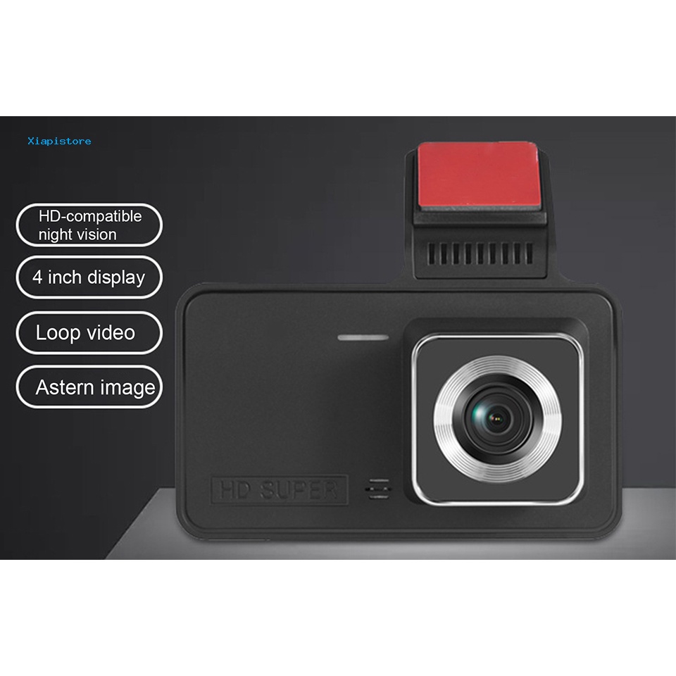 Camera Ghi Hình Cảm Ứng Góc Rộng 140 Độ 4 Inch Hỗ Trợ Thẻ TF Quay 1080P Cho Xe Hơi