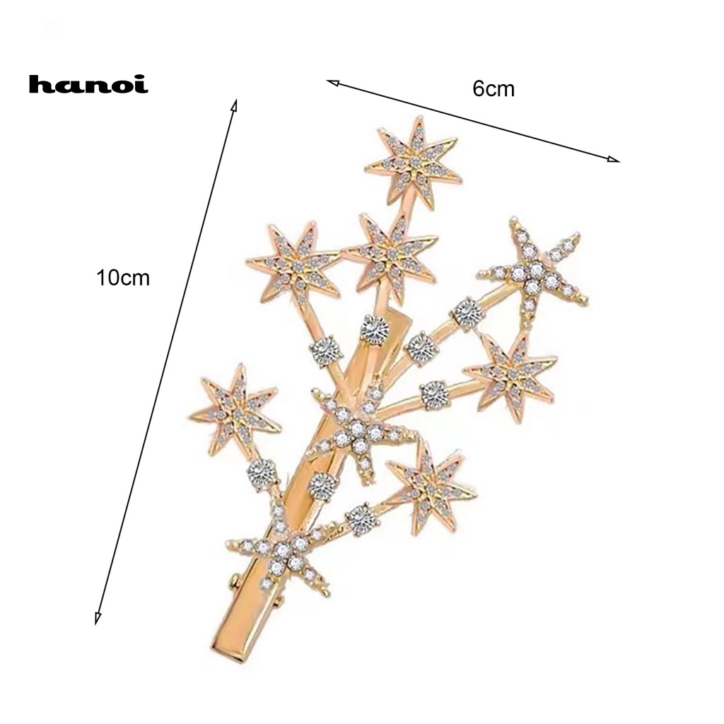 Kẹp Tóc Hình Ngôi Sao Đính Đá Nhiều Màu Sắc Thời Trang Cho Nữ