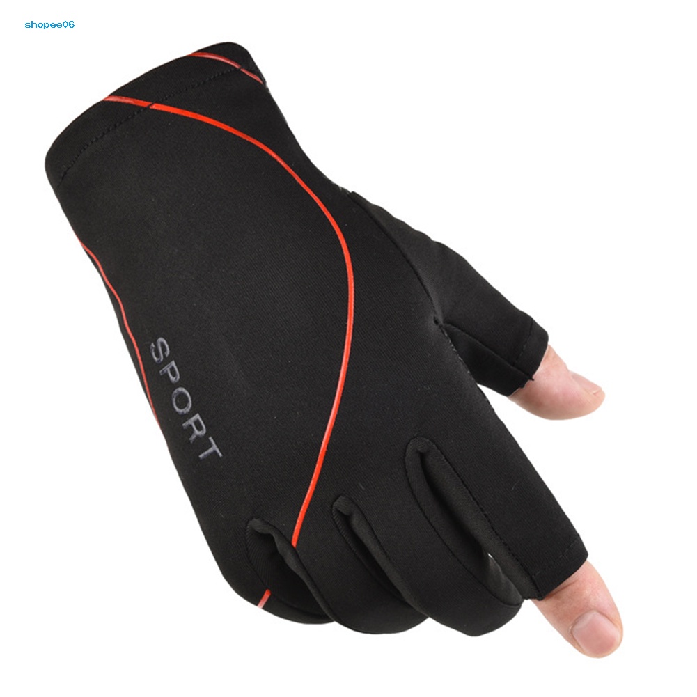 Găng Tay Hở Ngón Unisex Mềm Mại Chống Trượt