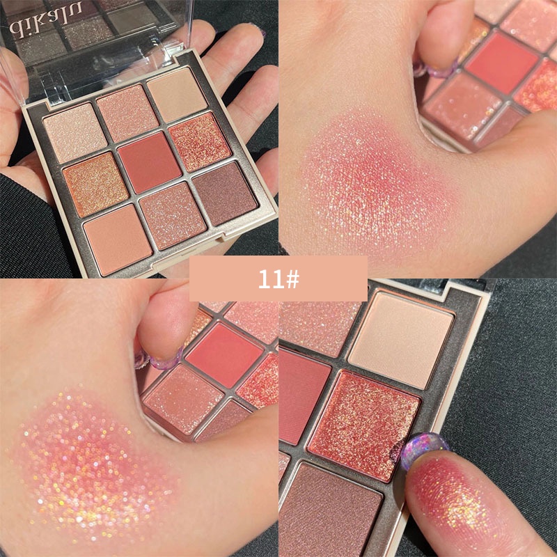 Bảng Phấn Mắt Màu Lì Lấp Lánh Lâu Trôi Dành Cho Trang Điểm