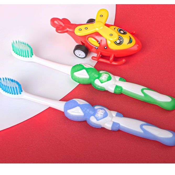 In stock# children's cartoon soft hair toothbrush Altman Superman Iron Man 3-6-12 years old children boy student toothbrush 7/cc