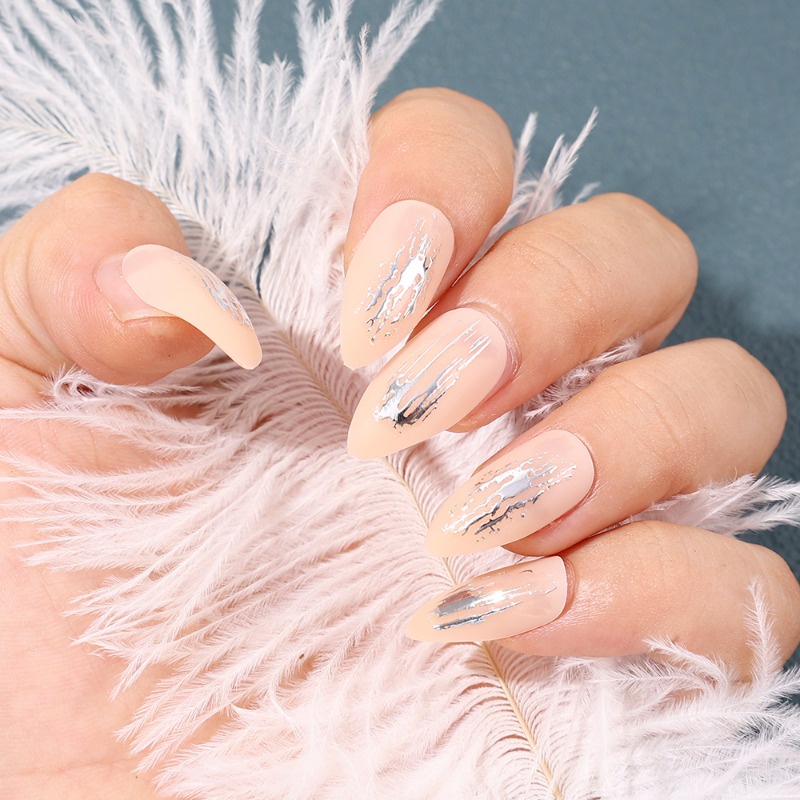 Nhãn Dán Trang Trí Móng Tay Tự Dính Họa Tiết Mặt Trăng Ngôi Sao Trái Tim Dập Nổi 3D Sáng Tạo