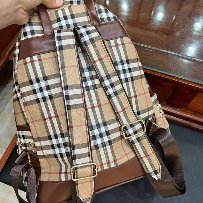 Balo họa tiết kẻ BBR size 40 mới nhất 2023