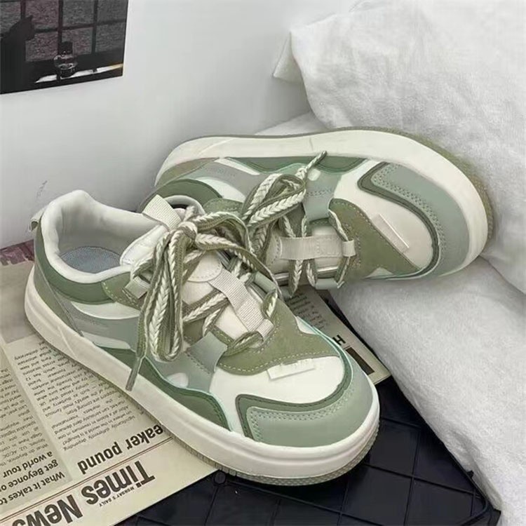 Giày Thể Thao Đế Dày Màu Xanh Matcha / Trắng Nhỏ Thời Trang Mùa Hè 2023 Mới Dành Cho Học Sinh