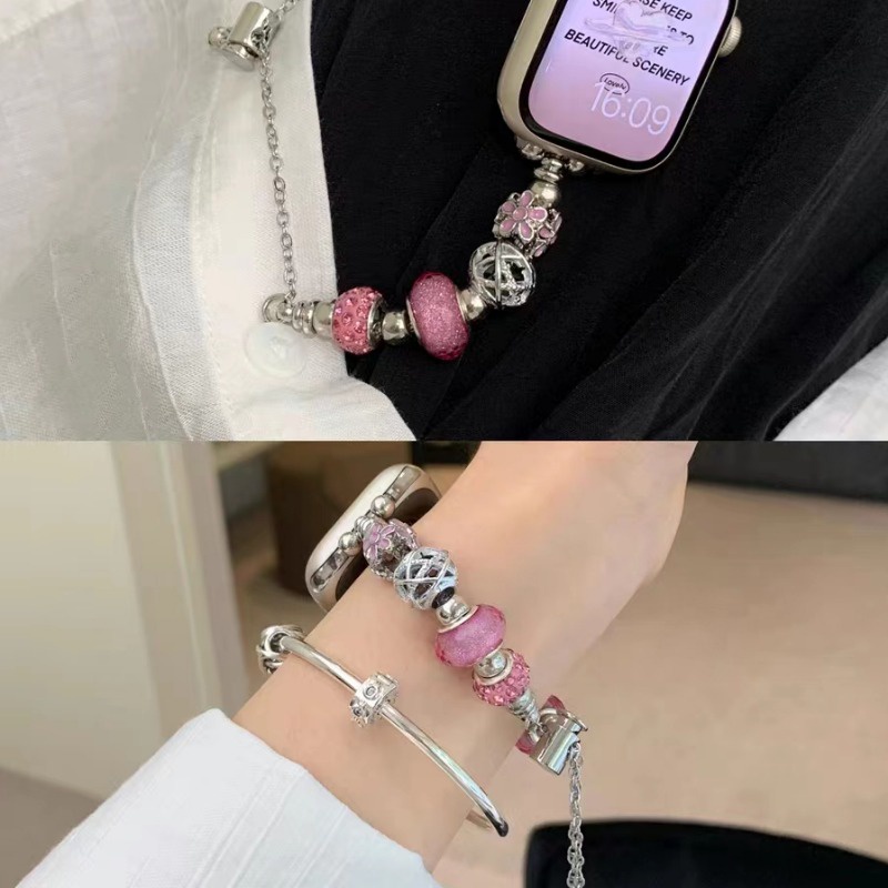 Dây Đeo Kim Loại Thay Thế Cho Đồng Hồ Thông Minh Apple watch 8 7 6 5 se 4 3 Pandora iwatch 44mm 42mm 40mm 49mm 45mm 41mm 38mm