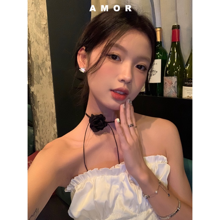 Choker Ren Hoa Hồng Đính Đá