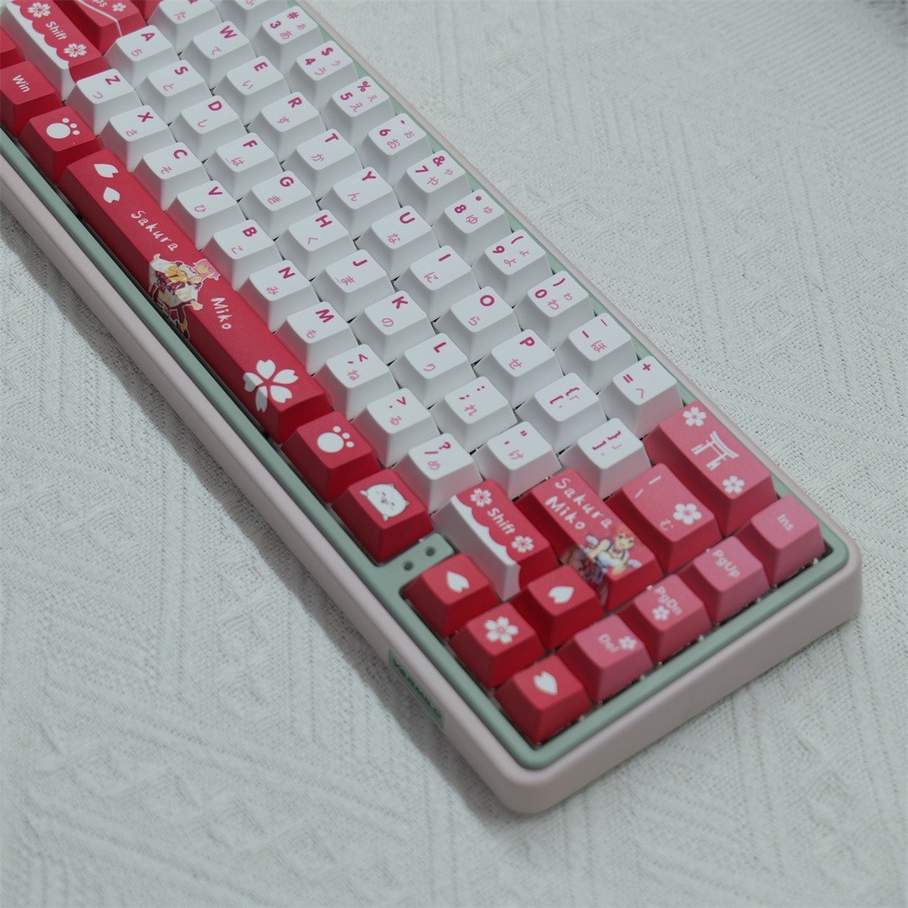 Sakura Miko Keycaps Cherry Profile Anime PBT Dye Sub Bàn Phím Cơ Keycap