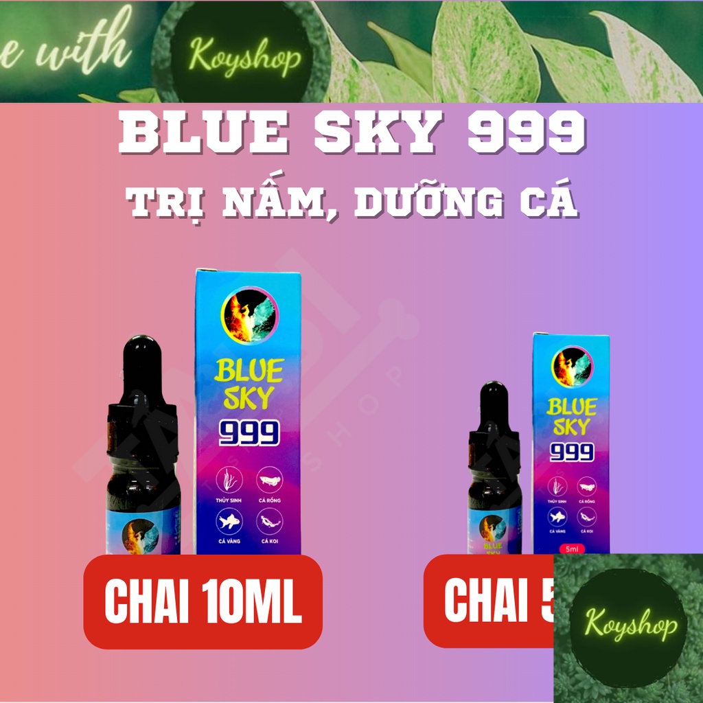 ( giao nhanh 2h) Blue Sky 999 & 9999 Chuyên Xử Lý Túm Lắc, Nấm Cho Cá Cảnh, Cá 7 Màu, Cá Koi,... - HT3