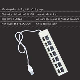 Q Bộ Chia Cổng USB, USB Hub 7 Port Có Công Tắc