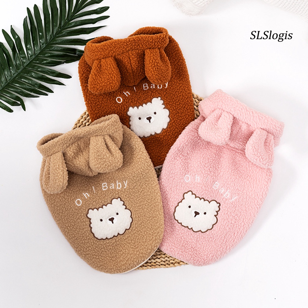 Áo Khoác Mềm Mại Có Nón Trùm Tai Thỏ Dễ Thương Dành Cho Cún Cưng