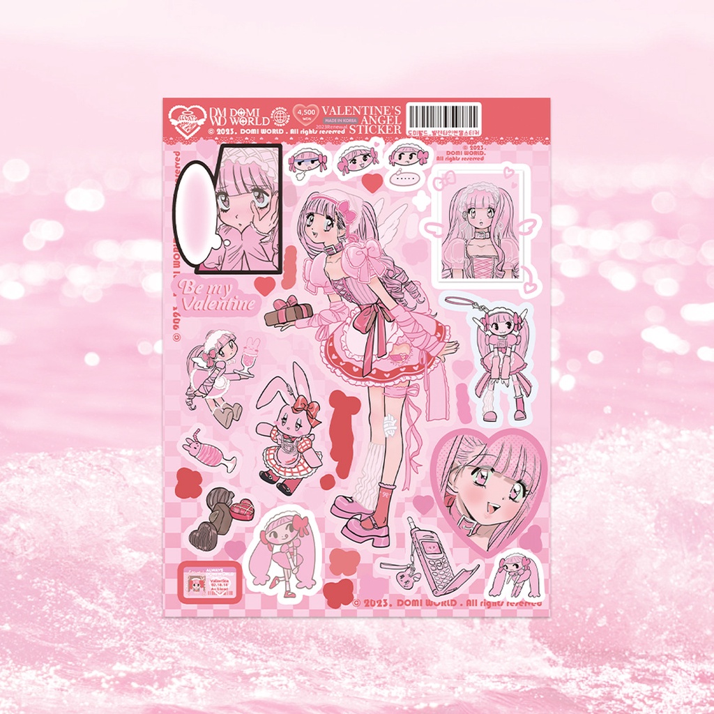 Miếng Dán Trang Trí Điện Thoại / Máy Tính Bảng Kiểu Hàn Quốc 2023Domi