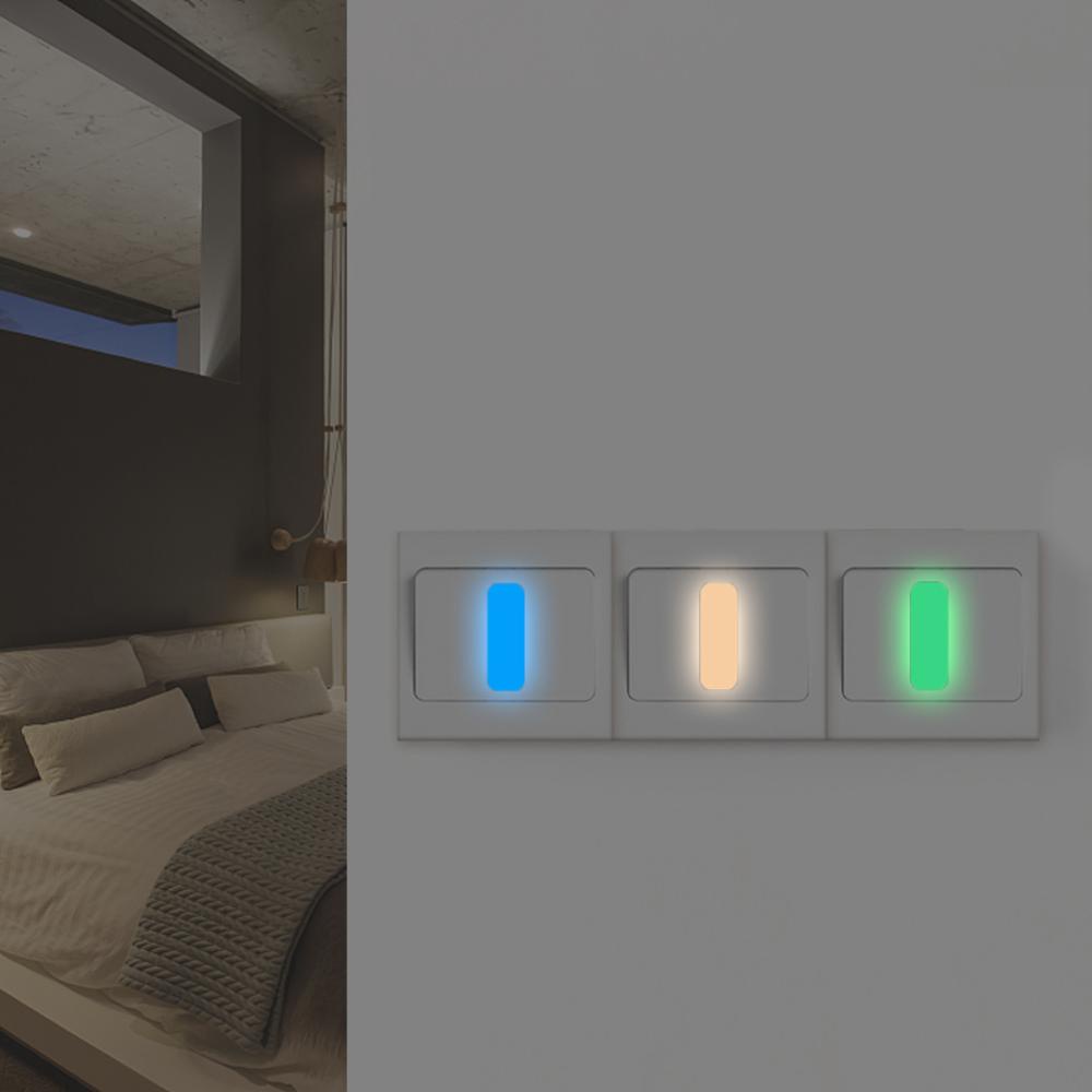 Miếng Dán Công Tắc Đèn Dạ Quang Hình Chữ Nhật E2V8 DIY