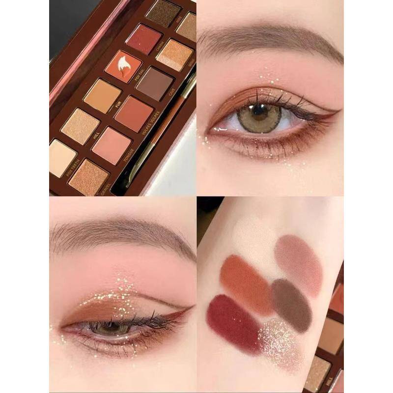 Hoàn Hảo / Nhật Ký Bảng Phấn Mắt Lúa Mì Động Vật Bỏ Túi Hình Bướm Cáo Mèo Cá Koi Niche