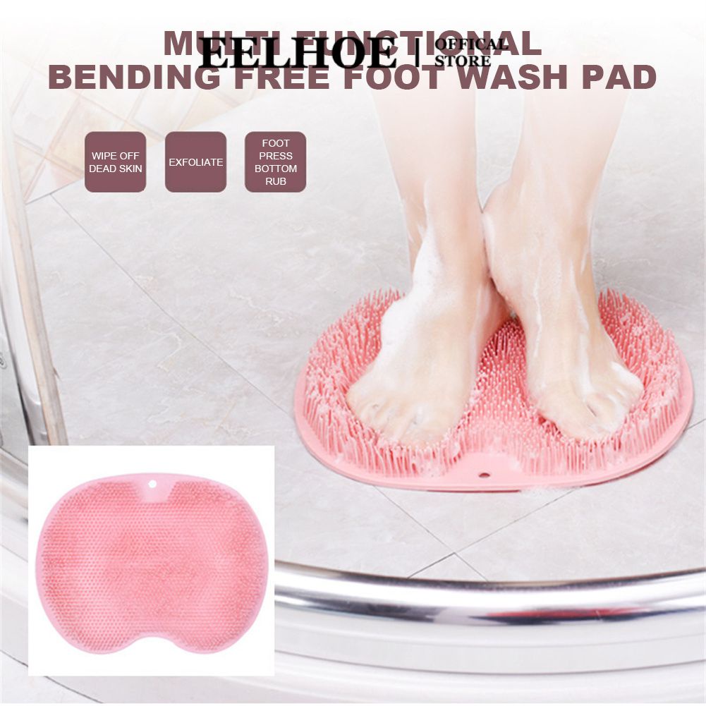Eelhoe Tắm Tẩy Tế Bào Chết Bàn Chải Massage Cạp Phòng Tắm Chống Trơn Trượt Nhà Tắm Bàn Chải Massage Lưng Bàn Chải Rửa Chân Bằng Silicon Vệ Sinh Cơ Thể Dụng Cụ Tắm