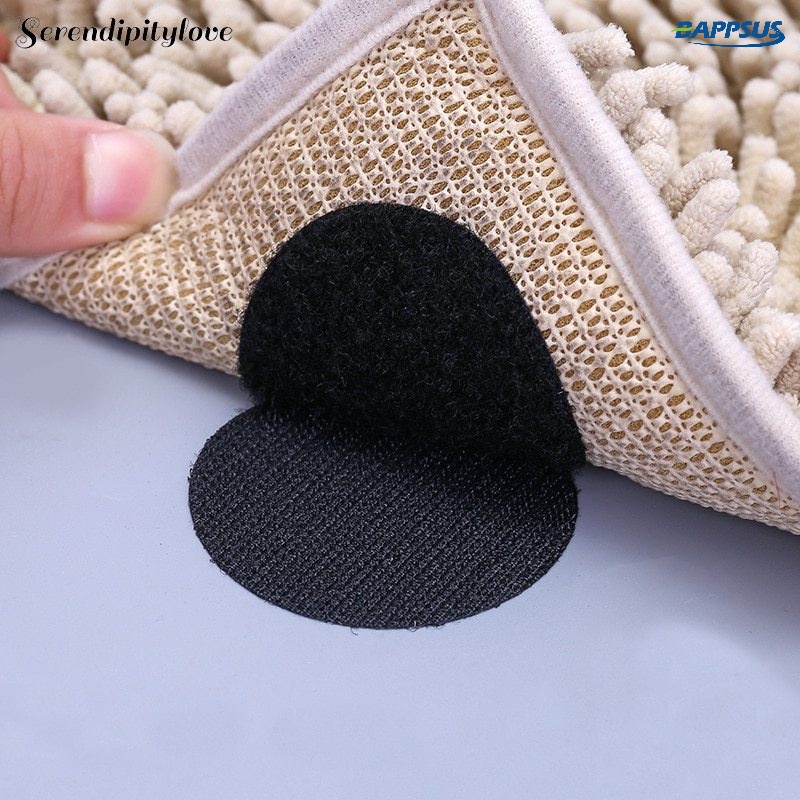 Miếng Dán Cố Định Nệm Sofa Hai Mặt Tự Dính Họa Tiết Chấm Bi / Trắng Đen Thông Dụng
