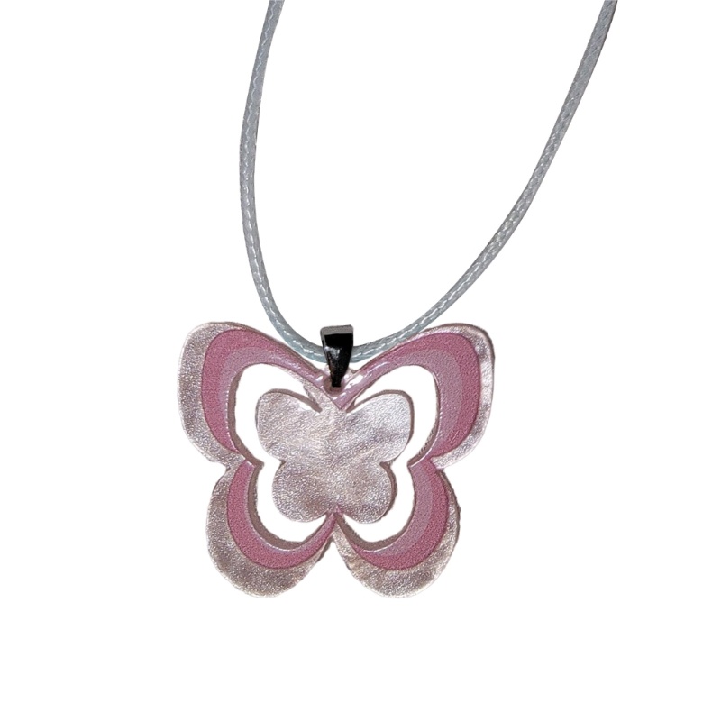 Vòng Cổ Choker Dây Sáp Mặt Bướm Acrylic Độc Đáo