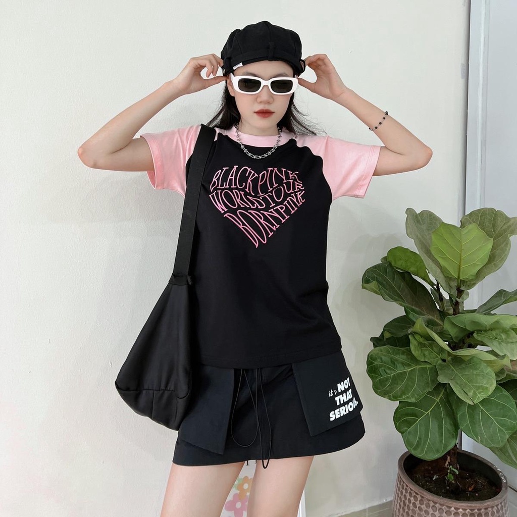 Baby tee Blackpink word tour áo thun form vừa