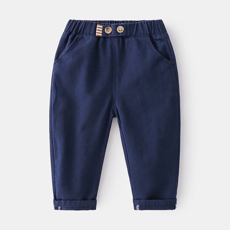 Quần Cotton Mỏng Màu Trơn Thời Trang Xuân Thu Dành Cho Bé Trai Và Bé Gái 2-8 Tuổi