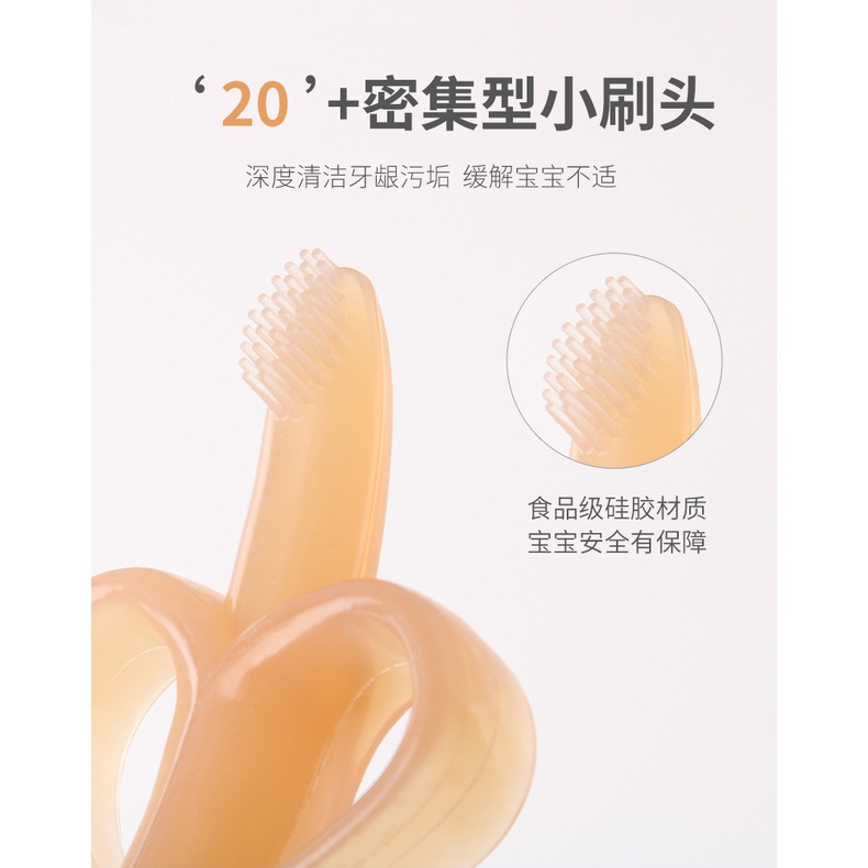 Bàn Chải Đánh Răng Hình Quả Chuối Dành Cho Bé 0 + Tháng Tuổi