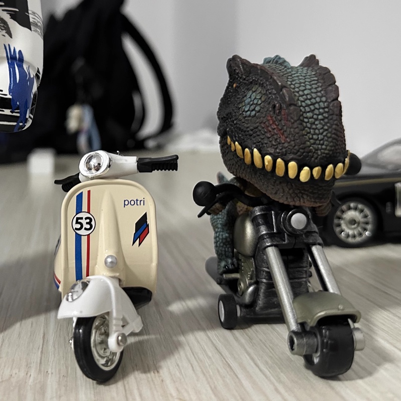 Mô Hình Xe Mô Tô mini Bằng Kim Loại Cổ Điển Có Thanh Trượt Lưng