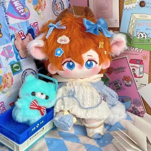 20 cm búp bê bungo stray dogs nakahara chuuya plushie búp bê sang trọng bông quần áo thay đổi quần áo trang phục trang phục cosplay anime one-piece cotton cross-dressing