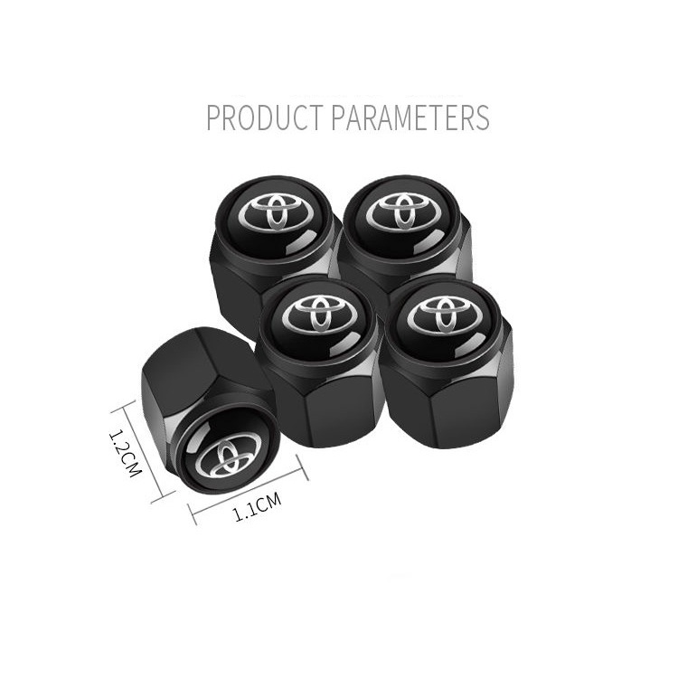 Bộ 4 Nắp Van Bánh Xe Hơi Toyota TRD Fortuner GR Bằng Hợp Kim Kẽm Chống Trộm Kèm Chìa Khóa