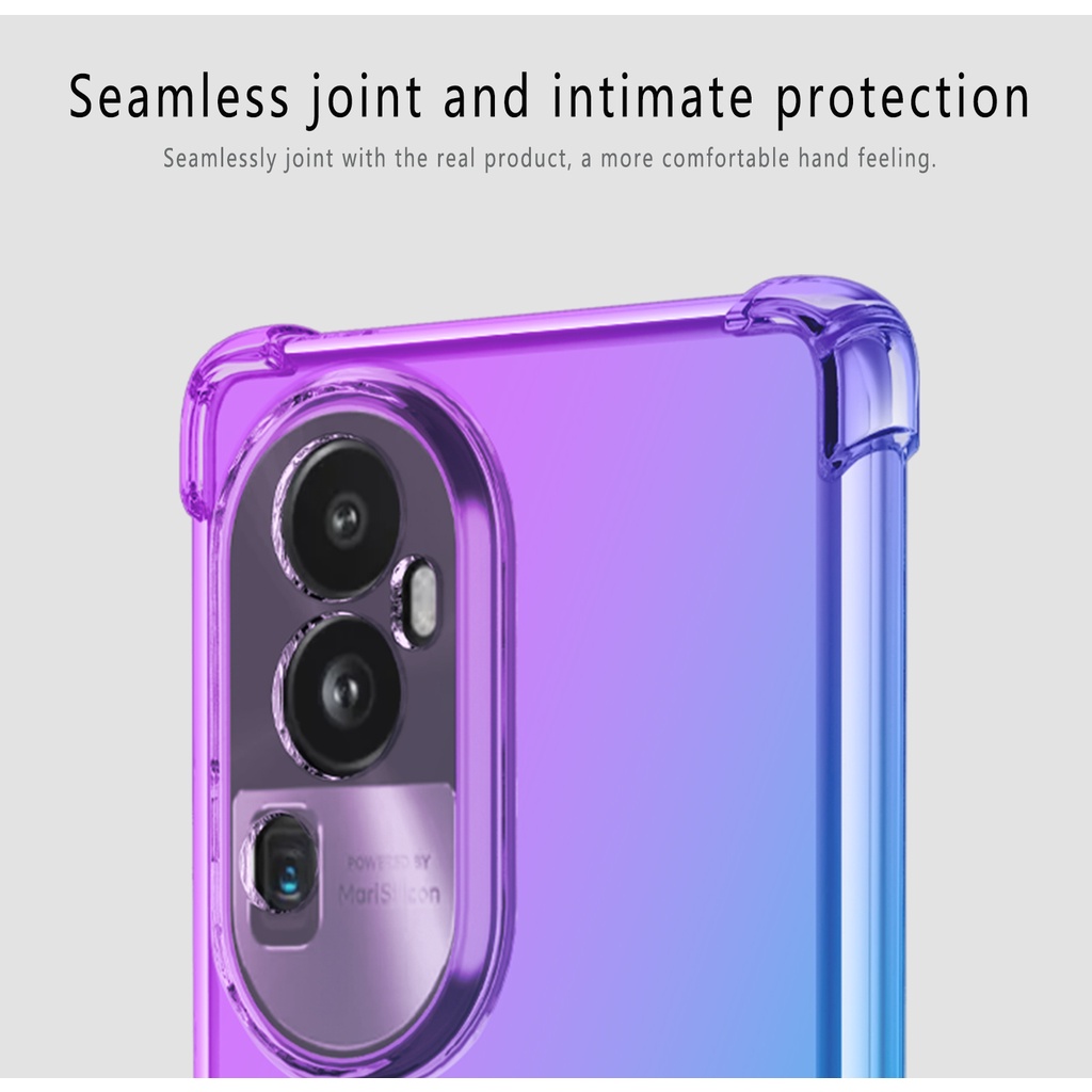 Ốp Điện Thoại Silicon Màu Gradient Cho Oppo Reno 10 Pro Plus Reno 10 Pro + 9 Pro Reno8T 9