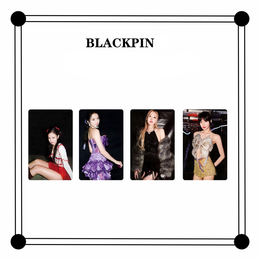 Bộ Thẻ Ảnh Nhóm Nhạc BLACKPINK Jisoo Rose Jennie