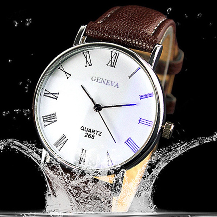 Đồng Hồ quartz Mặt Tròn Với Dây Đeo Da