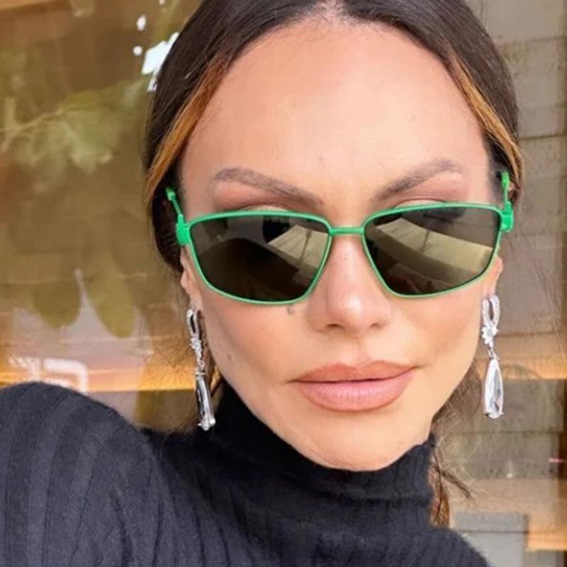 Gọng kim loại nhỏ thời trang âu mỹ kính râm cá nhân mới hip-hop