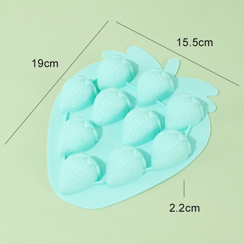 3d strawberry ice cube khuôn silicone khuôn nướng khuôn kẹo sô cô la khuôn đất sét nhựa làm bằng tay khuôn tiệc cupcake dụng cụ trang trí yr