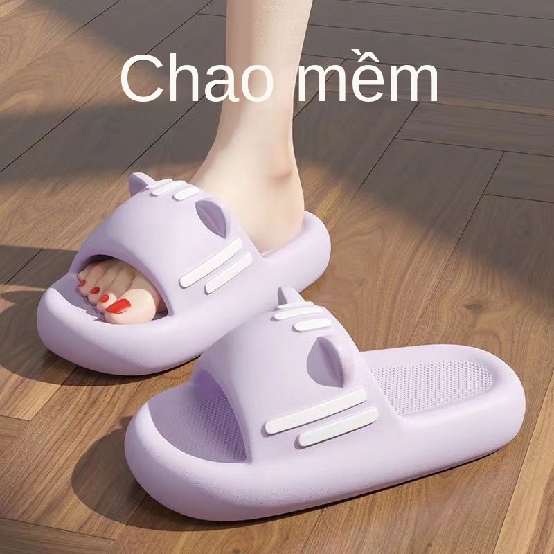 Dép Đi Trong Nhà Mùa Hè Đế Dày Chống Trượt Hình Tai Mèo Cho Nữ