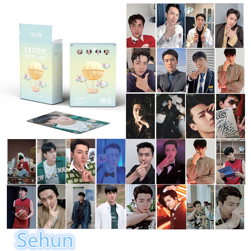 EXO BAEKHYUN Sehun Card Set 50 Tấm Thẻ Ảnh Kpop Lomo Card Hình Nhóm Nhạc