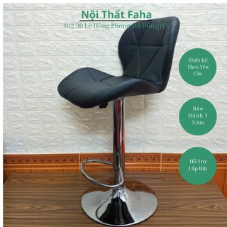 Ghế bar tam giác - ghế quầy bar nệm chân cao - Nội Thất Faha