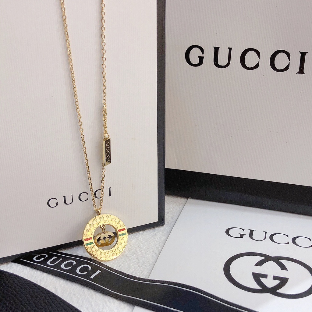 Thời Trang Bông Tai gucci Bằng Thép Titan Chống Thấm Nước Không Gỉ In logo gg Cá Tính Cho Nữ