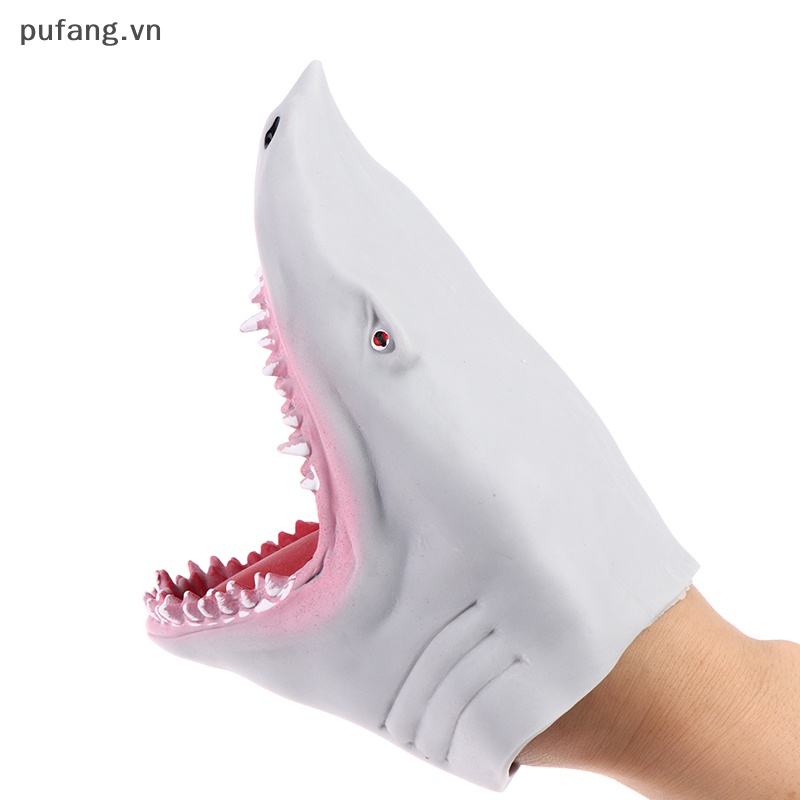Pufang shark hand puppet tpr grey shark hand puppet glove telling story doll props vn