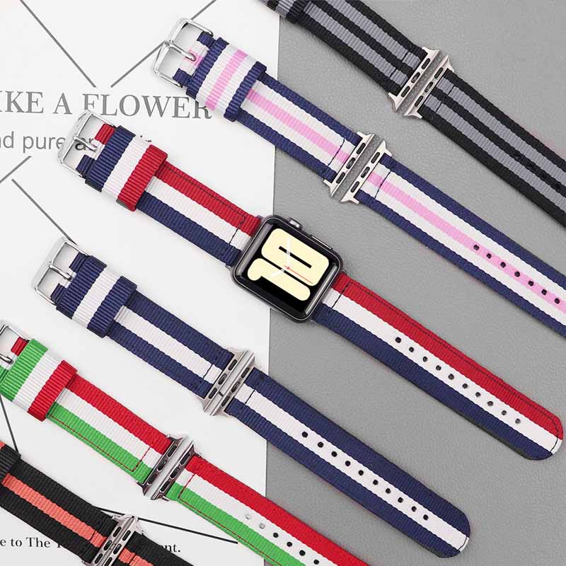 Cnagain nylon canvas strap cho apple watch ultra series 8/7/6/5/4/3/2/1 se vòng đeo tay bằng vải vòng đeo tay cho iwatch 49mm 45mm 41mm 44mm 40mm 42mm 38mm phụ kiện đồng hồ thông minh