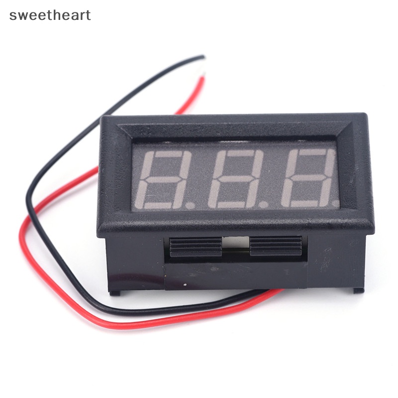 Mini vôn kế thử nghiệm điện áp kỹ thuật số thử nghiệm pin DC 0-30V màu đỏ tự động xe LW szus mới